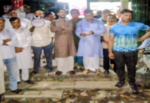 ফুলদী বাজারে বিএনপি ও সহযোগী সংগঠনের বিক্ষোভ মিছিল